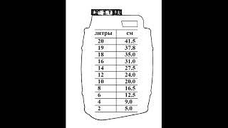 разметка бочки 65л и канистры 20л с широким горлом литры сантиметры  может кому пригодится