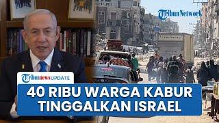 Israel Gelap Gulita Diserang Ratusan Roket Netanyahu Pusing 40 Ribu Warga Kabur Tinggalkan Israel