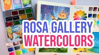 Rosa Gallery Watercolors  - Custom set of 12 colors - Review & Demo 