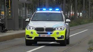 Brandweer en Politievoertuigen met spoed in Antwerpen