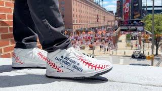 I wore 1 OF 1 CUSTOM BASEBALL SHOES to Camden Yards