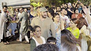 Salman Khan Ganpati Visarjan 2024 At Galaxy Apartment Bandra