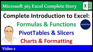 Excel Formulas & Functions PivotTables Slicers & Charts - 365 MECS 02
