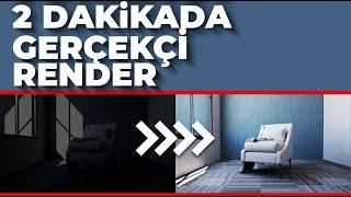 SKETCHUP VRAY ile 2 Dakikada Render Almayı Öğrenin. Vray Light Gen ile Gerçekçi ve Kolay Işık Ayarı