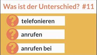 Deutsch lernen  anrufen - telefonieren  Was ist der Unterschied  Wortschatz  Grammatik Vokabeln