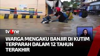 Banjir di Sangatta Kutim Meluas dan Merendam Ribuan Permukiman Warga  Kabar Pagi tvOne