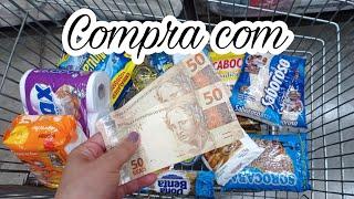 COMPRAS COM 100 REAIS O QUE CONSEGUI COMPRAR NO SUPERMERCADO DO BRASIL???