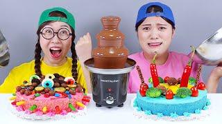 Ice cream challenge  M&M cake vs Mukbang DONA pepper cake