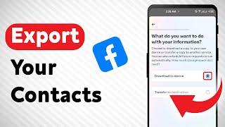 How To Export Your Contacts On Facebook Updated