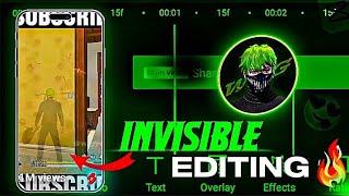 Invisible  your character in free fire  Free fire invisible editing like wrg