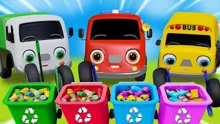 Skip to My Lou  Garbage Truck + more Nursery Rhymes & Kids Songs - Baby Car Songs TV