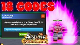 TODOS LOS CODIGOS DE ANIME FIGHTING SIMULATOR CODES ROBLOX