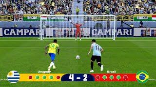 URUGUAY vs BRAZIL  QUARTER FINAL COPA AMERICA 2024 USA  FOOTBALL GAMEPLAY HD