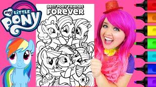 Coloring My Little Pony Mane 6 Ponies Coloring Page Prismacolor Markers  KiMMi THE CLOWN