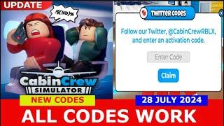 *NEW CODES JULY 28 2024* UPDATE️Cabin Crew Simulator  ROBLOX ALL CODES