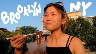 everything I ate in new york part 1 brooklyn vegan treats coffee shops noodles  travel diaries