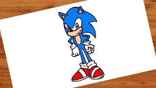 How to Draw and Paint Sonic the Hedgehog 2  cartoon painting