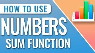 How To Use Sum Function In Apple Numbers