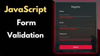 JavaScript Form Validation For Beginners