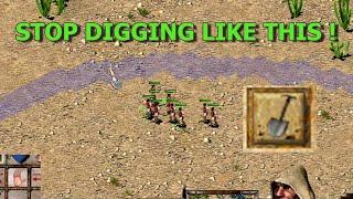 Stronghold Crusader - How To Dig Moat Safely Moat Digging Bug