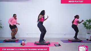 30 Min Step Aerobics x Strength Training Workout  BEGINNER FRIENDLY  Mixed Playlist