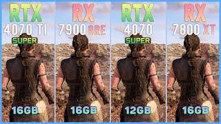 RTX 4070 Ti SUPER vs RX 7900 GRE vs RTX 4070 SUPER vs RX 7800 XT - Tested in 12 Games