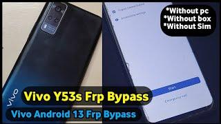 Vivo Y53s Frp Bypass  Vivo Y53s Frp Bypass Without Pc  All Vivo Android 13 Frp Bypass  New Method