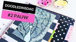 DoodleDinsdag #2 Pauw met zentangling