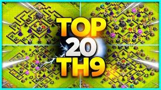 INSANE BEST TH9 BASE LINK WARTROPHY Layouts Top20 Clash of Clans - Town Hall 9 War Base