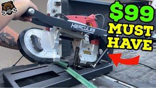 How is this only $99.99? Hercules Universal Portable Band Saw Benchtop Stand from Harbor Freight