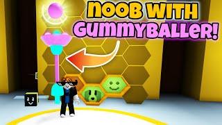 Noob With Gummyballer Gets 50 Bees in 1 Hour Bee Swarm Simulator