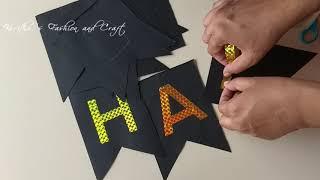 Very Easy Birthday Banner MICKEY MOUSE THEME DIY  Birthday Decoration Ideas  Party Banner Tutorial