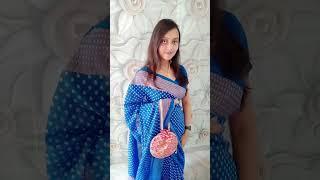 blue saree #shorts #ytshorts #grwm #saree