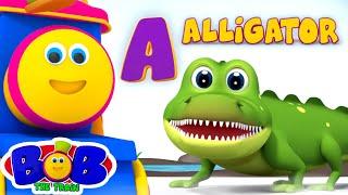 Animals ABC Song  Preschool Learning Videos  Childrens Music  Nursery Rhymes - Bob The Train