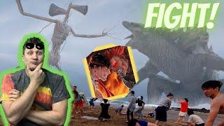 Reacting to GODZILLA VS. SIREN HEAD in Real Life