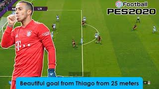 Beautiful goal from Thiago as 25 meters in pes 2020