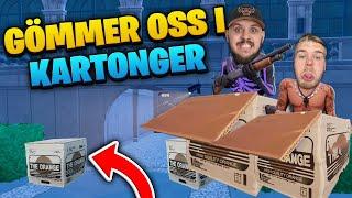 VI GÖMMER OSS I KARTONGER I FORTNITE