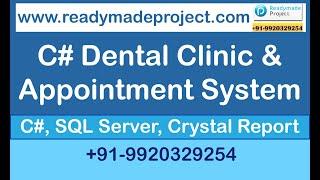 Dental Clinic and Appointment System Project Configuration and Working Demo by readymadeproject.com