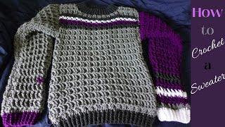 Easy Crochet Sweater Tutorial Waffle Stitch Pattern