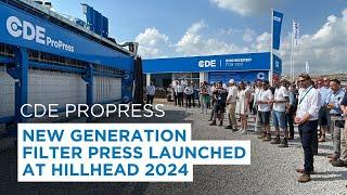 CDE Launch New ProPress™ Filter Press at Hillhead 2024
