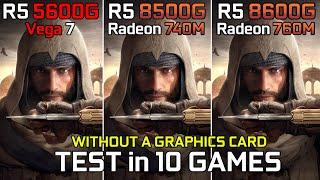 Ryzen 5 5600G vs Ryzen 5 8500G vs Ryzen 5 8600G - Test in 10 Games