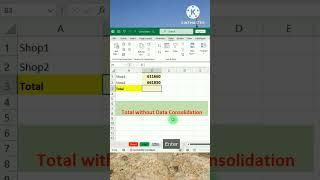 Calculate Shop Totals in Excel Without Consolidate #shorts #exceltricks #microsoftexcel