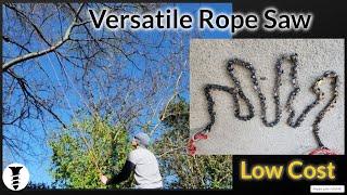 Using a Rope Saw to Trim Tree Branches
