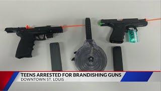 St. Louis police arrest weapon-wielding teens downtown