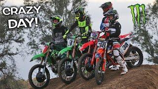 RIDING WITH PROFESSIONAL SUPERCROSS RIDERS AT MY HOUSE