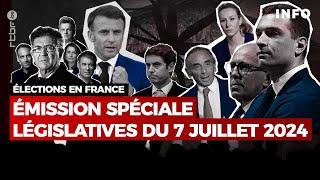 Élections en France  émission spéciale législatives du 7 juillet 2024 -  RTBF Info