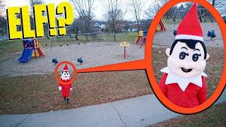 DRONE CATCHES ELF ON THE SHELF AT HAUNTED PARK ON CHRISTMAS DAY WE FOUND HIM