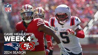 New England Patriots vs. San Francsico 49ers  2024 Week 4 Game Highlights