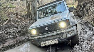 SUZUKI JIMNY поспорил с Буханкой НИВАми и УАЗами кто круче на БОЛОТЕ на тяжёлом бездорожье