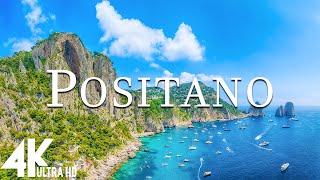 FLYING OVER POSITANO 4K UHD - Soothing Music Along With Beautiful Nature Video